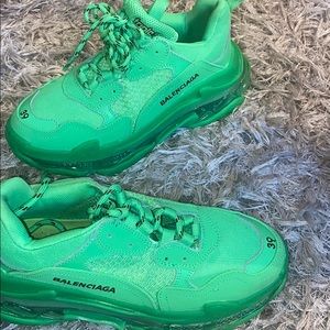 Balenciaga Blue Suede Stingray Leather Strappy Wedges US 7 For Balenciaga Blue Suede Stingray Leather Strappy Wedges US 7 For